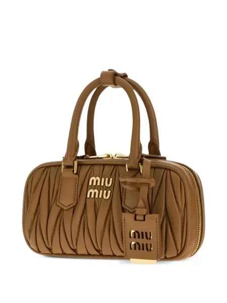 Shopper kabelka Miu Miu hnedá