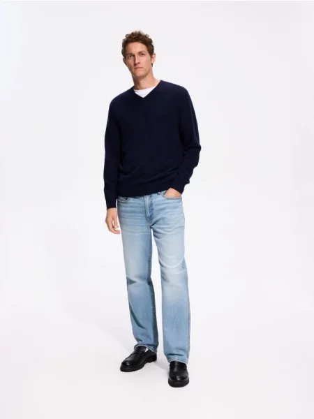 Reserved Джинси relaxed straight синій