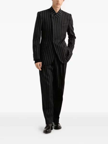 Geacă Dolce & Gabbana cu dungi negru