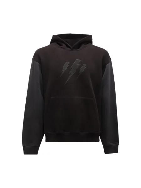 Bluza z kapturem Neil Barrett z kapturem czarna