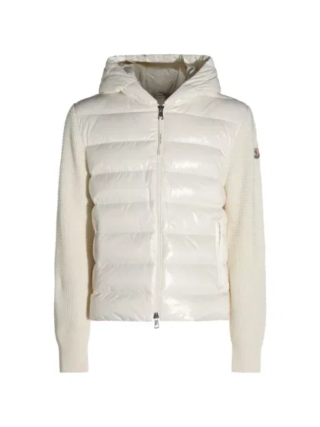 Matlasat geacă Moncler alb