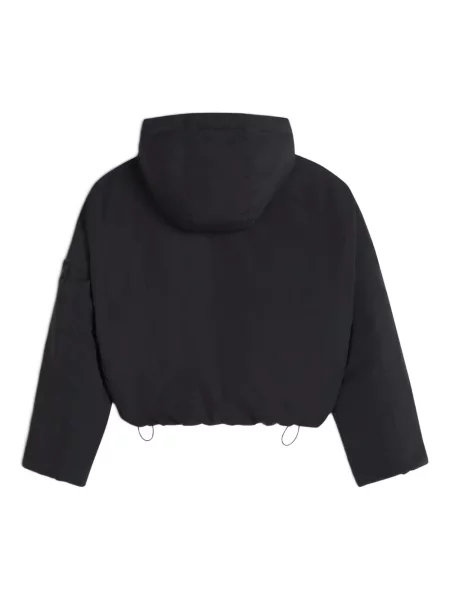 Geacă cu puf Maison Kitsune cu glugă negru