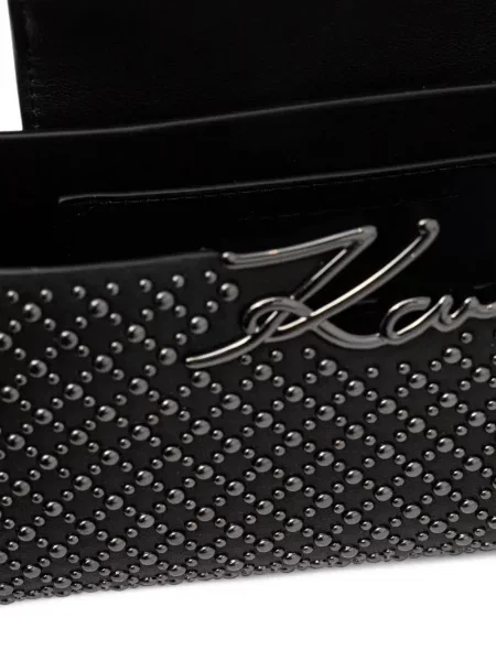 Шопинг чанта Karl Lagerfeld с шипове черно