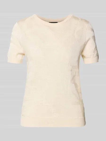 T-shirt z prążkowanymi wykończeniami model ‘EYELAH’ Lauren Ralph Lauren