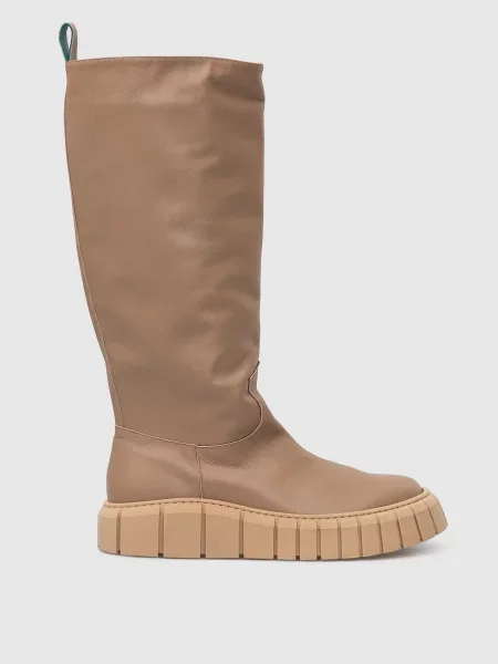 Темно-бежеві шкіряні чоботи Area бежеві