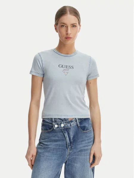 Тениска Guess Jeans синьо