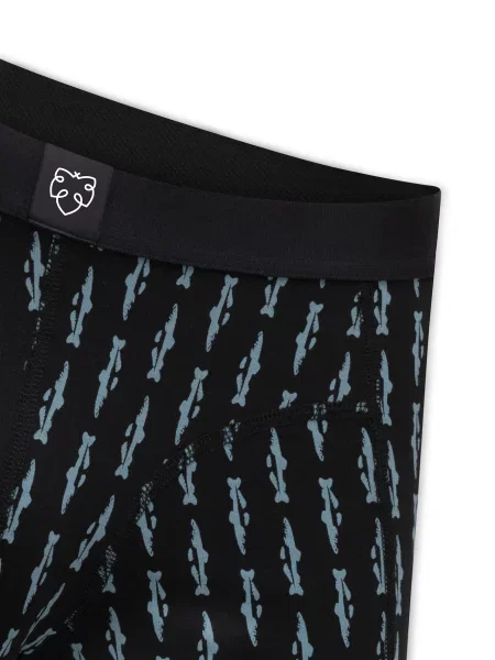 A-dam Boxerky Black Trouts nebesky modrá čierna