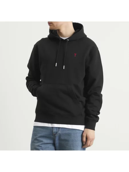 Bluza z kapturem Ami Paris z kapturem casual niebieska