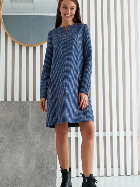 Сукня міні RiMari бавовна/поліестер синій