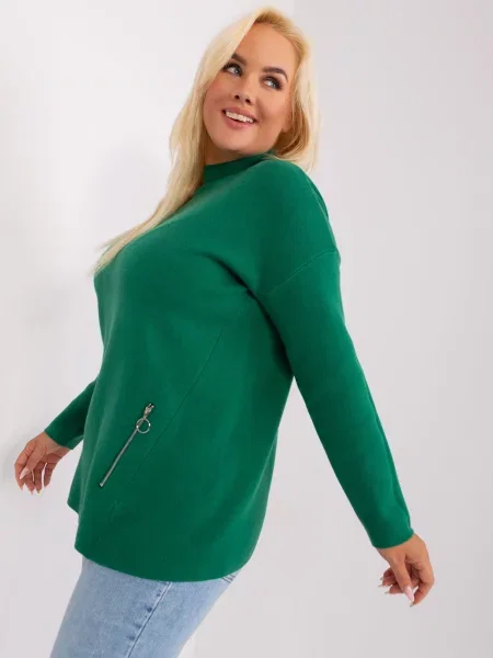Pulover Fashionhunters verde