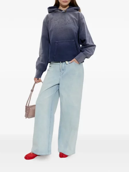 Суичър с качулка Maison Margiela бродиран синьо