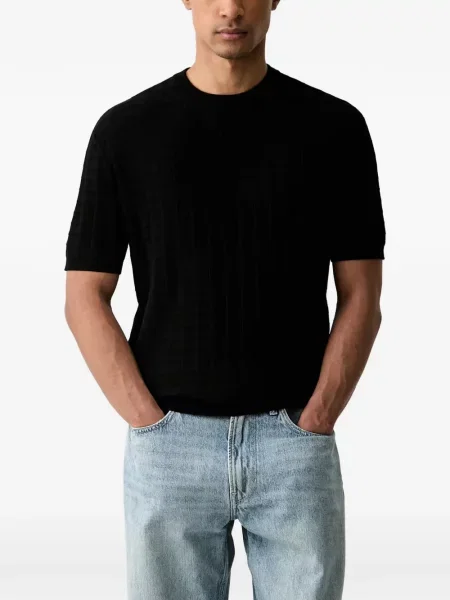 Tricou Armani Exchange în carouri negru