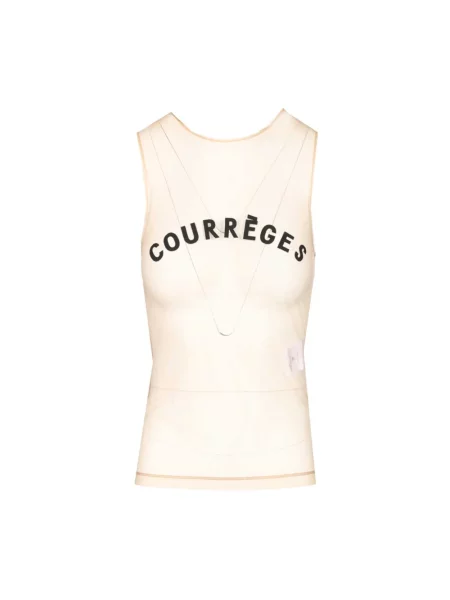 Top Courreges tiulowy biały