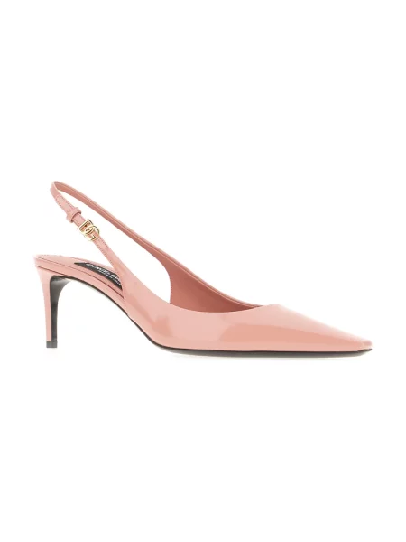 Czółenka Dolce And Gabbana skórzana różowa