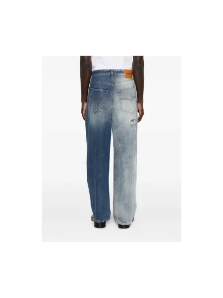 Jeansy Vetements z przetarciami niebieskie