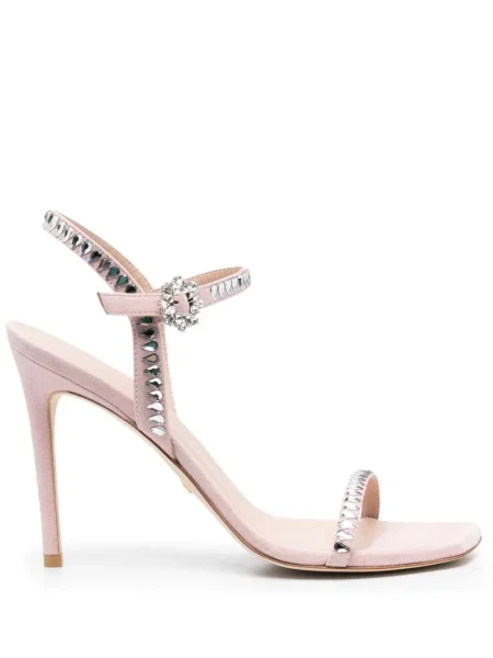 Sandale Stuart Weitzman de cristal roz