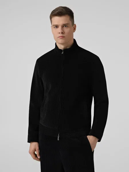 Демісезонна куртка Emporio Armani поліестер/еластан чорний