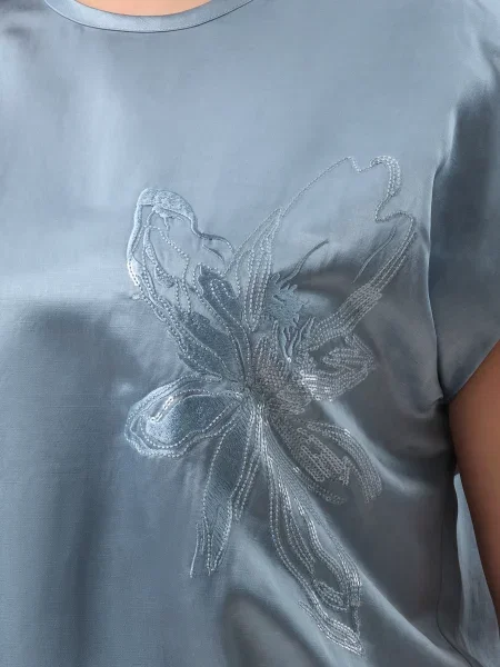 Блуза Panicale Cashmere блакитна