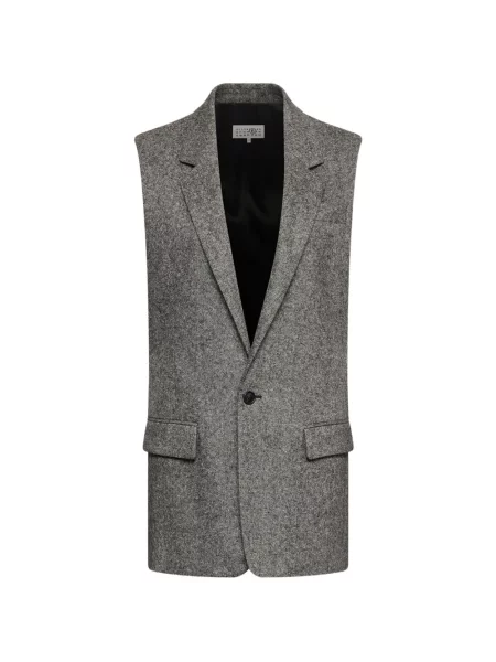 Vestă Mm6 Maison Margiela din tweed gri
