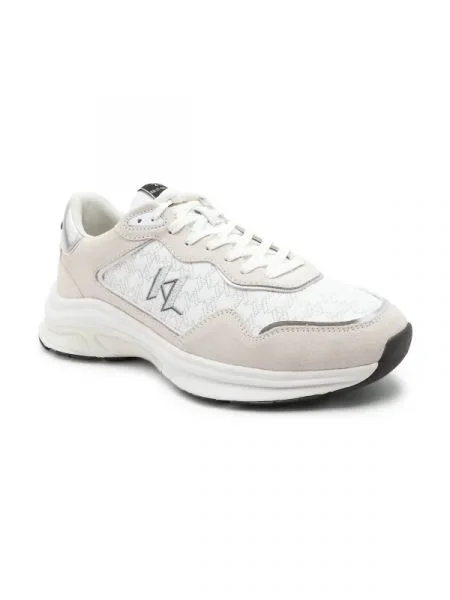 Karl Lagerfeld Sneakers LUX FINESSE cu adaos de piele alb