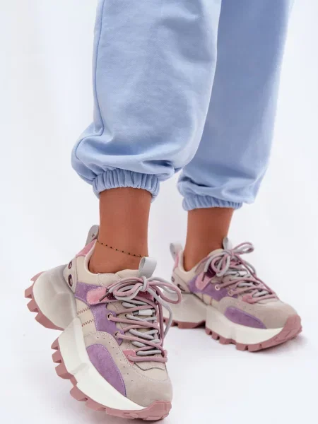 Teniși Goe din piele alb