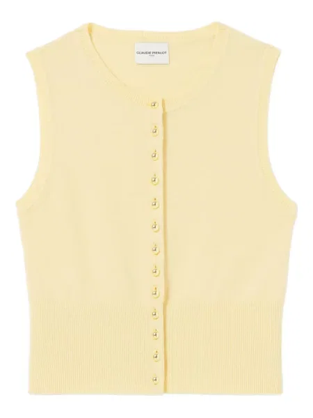 Top Claudie Pierlot tricotate galben