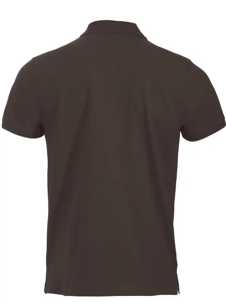 Clique Classic Lincoln S/S polo nowoczesny krój – dark mocca brązowa