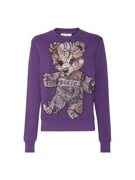 Bluza Philipp Plein z wzorem paisley fioletowa