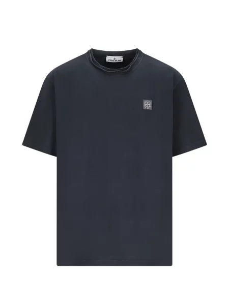 Tricou Stone Island cu strasuri albastru