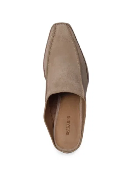 Papuci tip mules Bernardo din piele de căprioară
