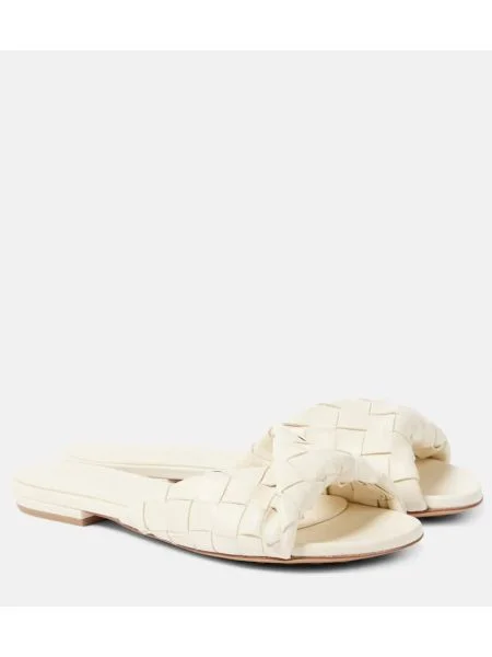 Кожени сандали Bottega Veneta бежово