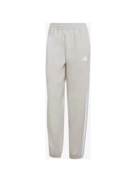 Spodnie adidas Train Essentials Woven 3 paski beżowe XS białe