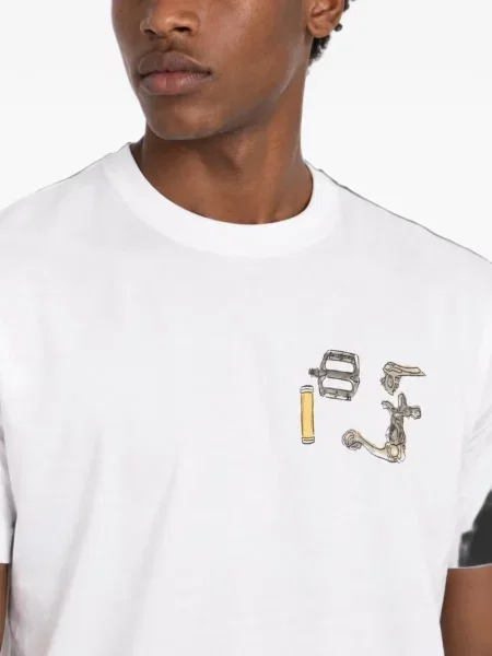 Ciclism tricou Paul Smith alb