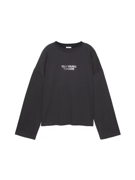 Pull&Bear Tričko světle hnědá / antracitová bílá