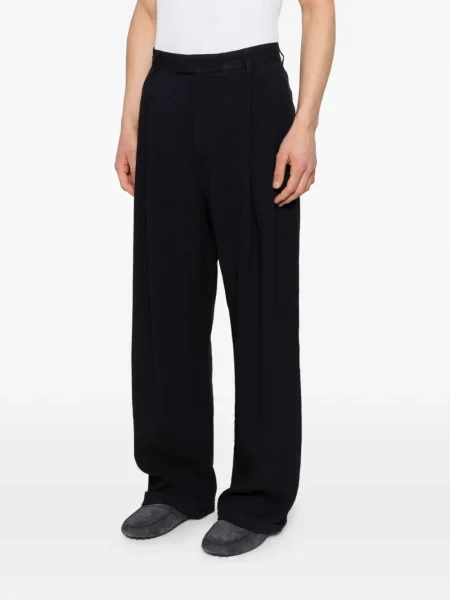 Kalhoty Barena se vzorem rybí kosti modré