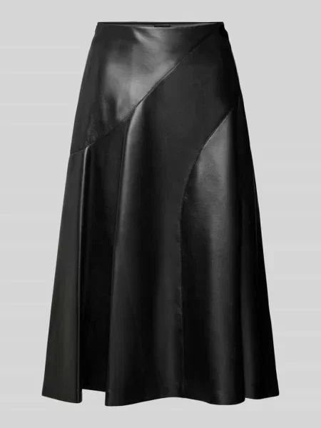 Spódnica midi rozkloszowana z zamkiem błyskawicznym model ‘VICENA’ Boss czarna