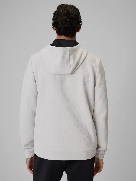 Bluza treningowa regular ze strukturalnej dzianiny 4F biała