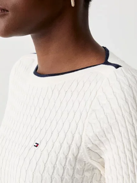 Tommy Hilfiger тениска тип пуловер дамска от бежово