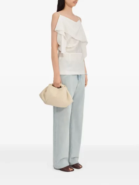 Top Mm6 Maison Margiela cu volane alb