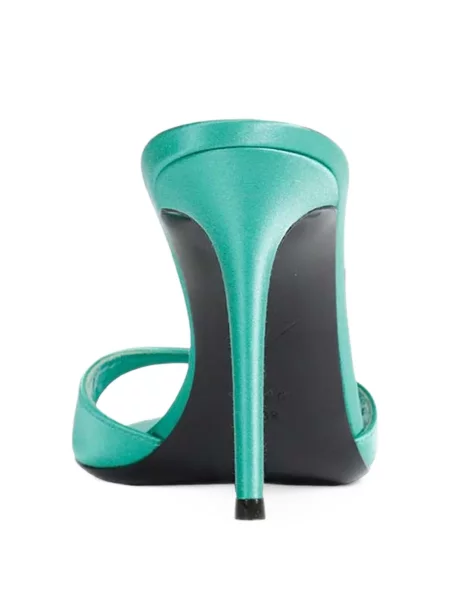 Papuci tip mules Giuseppe Zanotti cu bretele verde