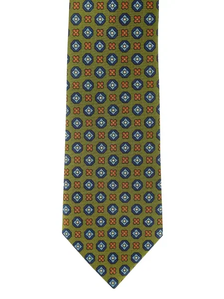 Cravată Petronius cu model floral cu imagine verde
