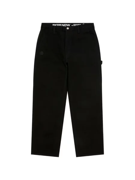 Pantaloni Aape By A Bathing Ape cu autograf negru