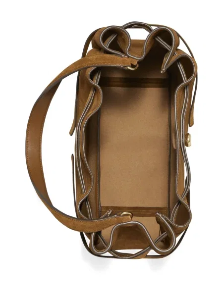 Geantă Tory Burch din piele de căprioară maro