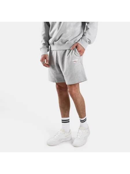 Reebok szorty z małym logo IDunisex Medium Grey Marl Size: XS szare