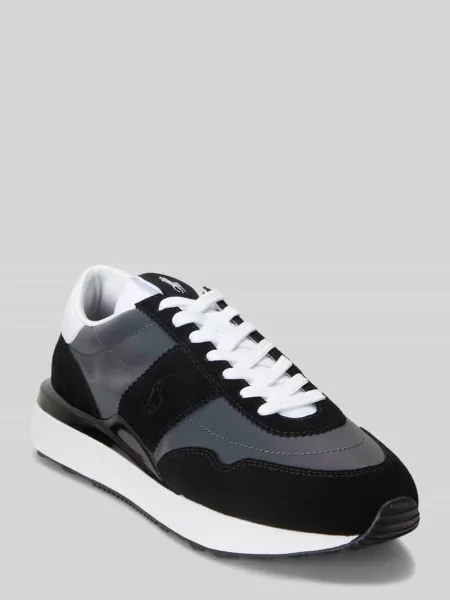 Niskie sneakersy z zamszu Polo Ralph Lauren czarne