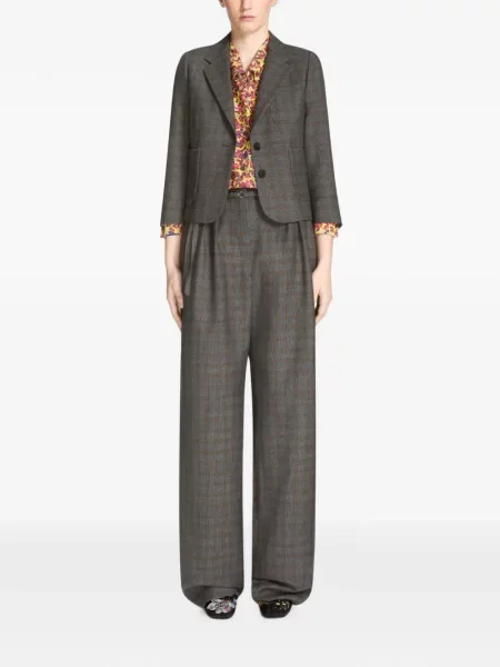 Vilnonis pledas švarkas Dries Van Noten pilka