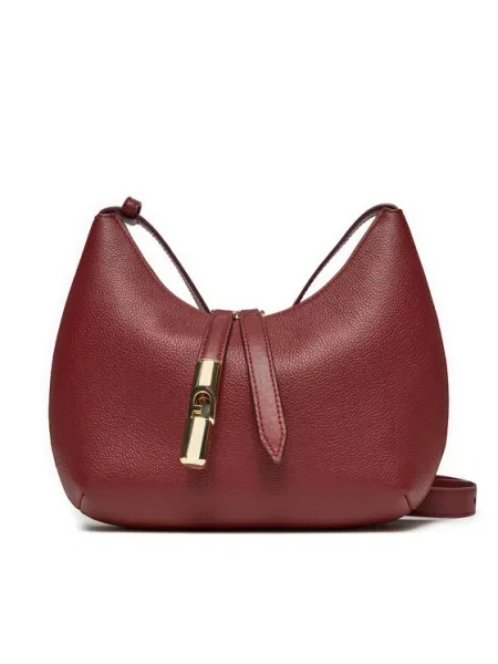 FURLA Geantă de umăr GOCCIA roșu vin bordo