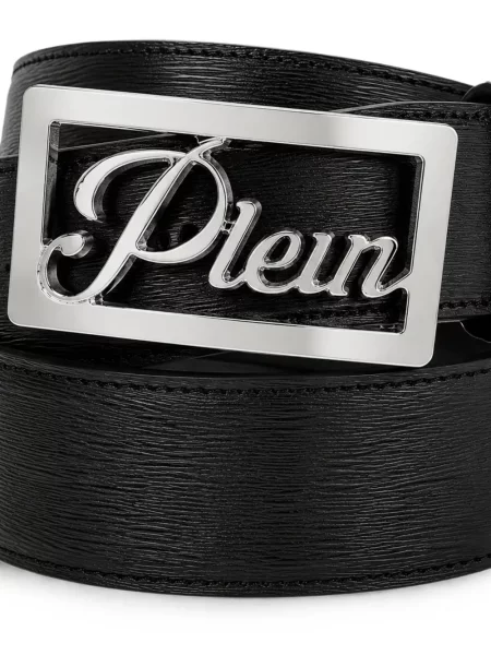 Cu centură curea Philipp Plein din piele negru