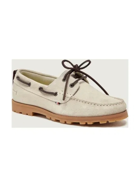 Tommy Hilfiger Mocasini HILIFGER LIGHT | piele întoarsă bej