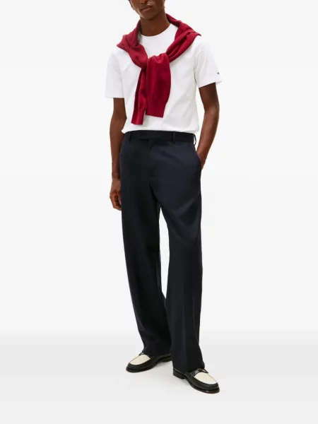 Μπλούζα Tommy Hilfiger με στρογγυλή λαιμόκοψη λευκό